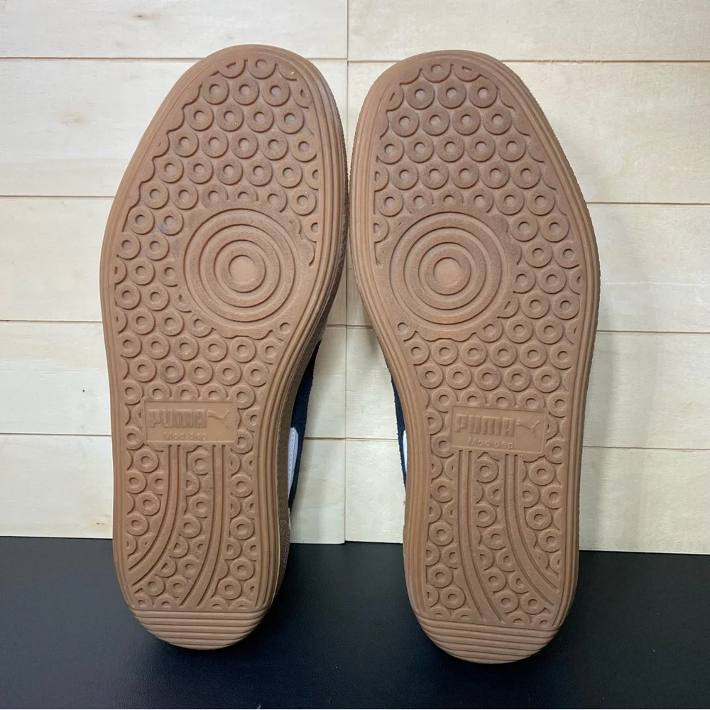 Puma Palermo Leather Sneakers Men's Size 9 Shoes White Vapor Gray Gum - Picture 9 of 11